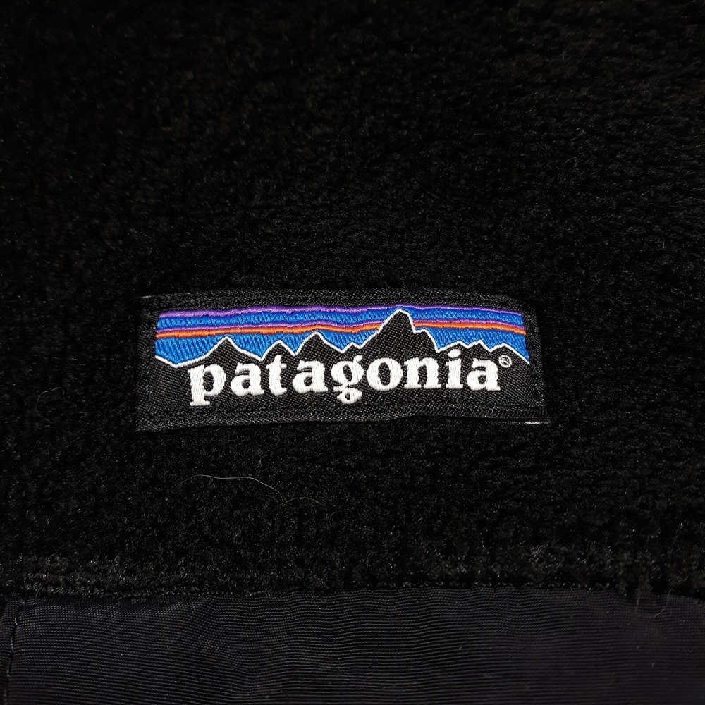 Patagonia Sweater Womens Large Outdoor Travel Hiking Fleece Cozy Snap Black - Picture 5 of 11